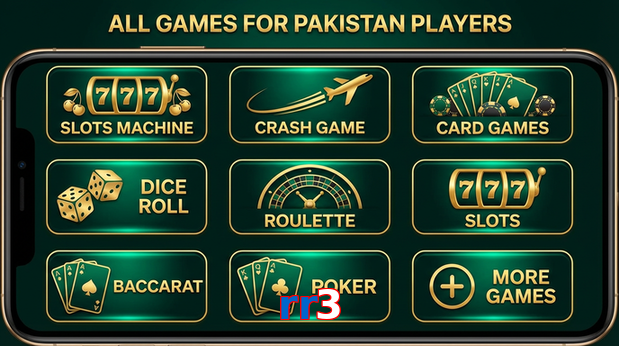 Main screen of Rr3 games page for PK players